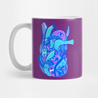 Blue Light Heart Mug